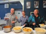 Grubs up again!<br>Gareth Robinson, Alan Critchley and Bob Sharples